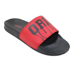 12 Pairs Men's Red Drip Slide - Men's Flip Flops and Sandals