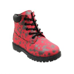 9 Pairs Unisex Child Red Mono Boot Red&black - Boys Boots