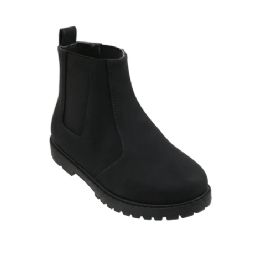 12 Pairs Girls Chelsea Boots In Black - Girls Boots