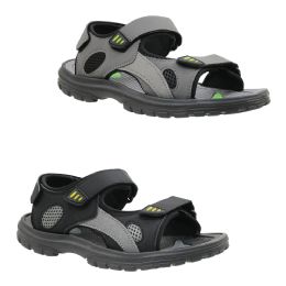 12 Pairs Men's Active Sandal Gray - Men's Flip Flops and Sandals