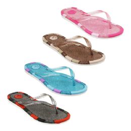 72 Pairs Woman's Glitter Sandal Assorted - Women's Flip Flops