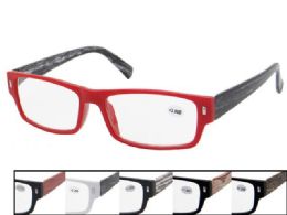60 Pieces Comfort Readers In Plastic Assorted Powers And Colors - Reading Glasses