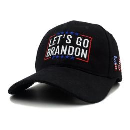 24 Wholesale Lets Go Brandon Hat - #FJB (Black)