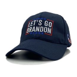 24 Wholesale Lets Go Brandon Hat - #FJB (Blue)