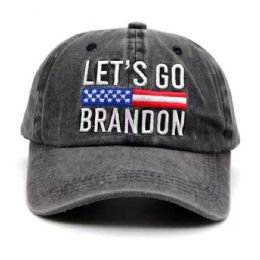 24 Wholesale Let's Go Brandon Hat Washed Hat