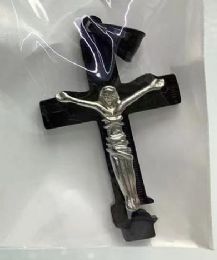 24 Bulk Stainless Steel Christian Cross Necklace