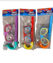 36 of Childrens 2 Pc Snorkel Sets. Assorted Colors
