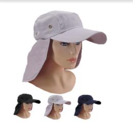 60 Pieces Baseball Hat Adjustable With Covered Neck - Caps & Headwear