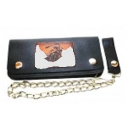 2 Pieces Deep Zipper Chain Pocket Wallet True Biker - Leather Purses and Handbags