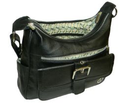 4 Pieces Women's Purses And Handbags Satchel Tote Shoulder Bag In Black - Leather Purses and Handbags