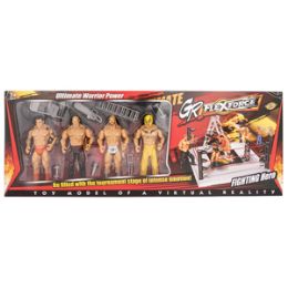12 Wholesale Flex Force Wrestler Play Set - 12 Piece Set