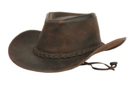 2 Bulk Genuine Leather Western Cowboy Hats
