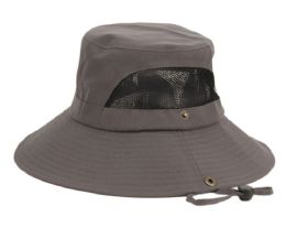 12 Pieces Outdoor Bucket Hats With Partial Mesh And Sides Folding Function - Bucket Hats