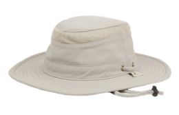 12 Pieces Outdoor Safari With Chin Cord Strap In Light Gray - Cowboy & Boonie Hat