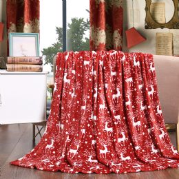 12 Wholesale Elegant Comfort Velvet Touch Ultra Plush Christmas Holiday Printed Fleece Throw/blanket 50 X 60 Inch Reindeer