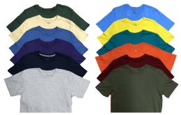 36 Pieces Men's Irregular Assorted Color Short Sleeve T-Shirt - Mens Clothes for The Homeless and Charity