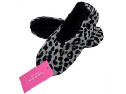 45 Wholesale Isaac Mizrahi Leopard Sherpa Lined Slippers Size Large
