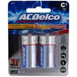 48 pieces Batteries C 2pk Alkaline Ac Delco On Blister Card - Batteries