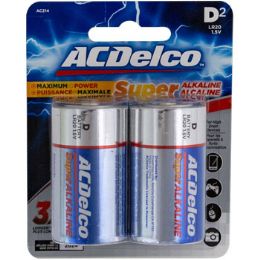 48 Wholesale Batteries D 2pk Alkaline Ac Delco On Blister Card