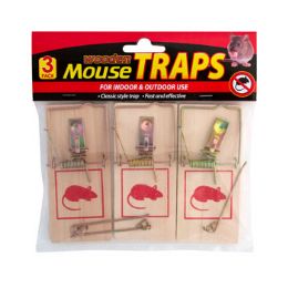 72 Wholesale Mouse Traps S/3 Wooden Hardware Pbh