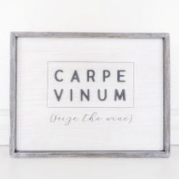8 Wholesale Wall Decor 18x14 Carpe Vinum