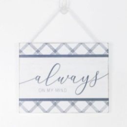 24 pieces Wall Decor 9x7 Always Mindhanging Tile White/gray ($5.00) - Wall Decor