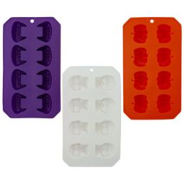 36 pieces Ice Cube Tray Halloween Plastic 3ast Skull/fang/pumpkin 4.8 X 8.5in Hlwn ht - Halloween