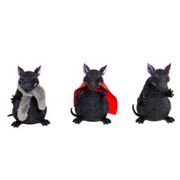 12 pieces Rat Giant Black 7in DresS-up - Animals & Reptiles
