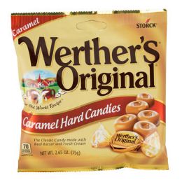 12 Wholesale Werthers Original Hard Candies 2.65 Oz Peggable Bag