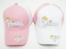 48 Wholesale Princess Baseball Cap Assorted Colors