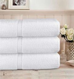 60 Pieces The Mikado Collection 24x50 White Top Quality Bath Towel - Bath Towels