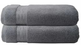4 Wholesale Charisma 4 Piece Bath Towel In Dark Grey Super Thick And Super Absorbent