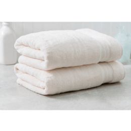 4 Wholesale Charisma 4 Piece Bath Towel In Ivory Super Thick And Super Absorbent