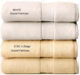 12 Pieces Grand Patrician Suites Bath Towels 30 X 60 In Ecru - Bath Towels