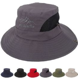 24 Wholesale Men Lightweight Breathable Traveler Hiking Sun Hat