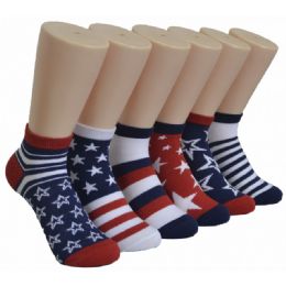 480 of Women's American Flag Ankle Low Cut Socks