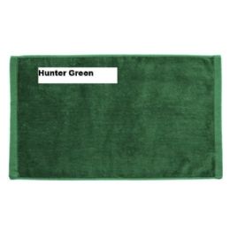 24 Pieces Terry Velour Hand Towels Size 16x27 In Hunter Green - Bath Towels