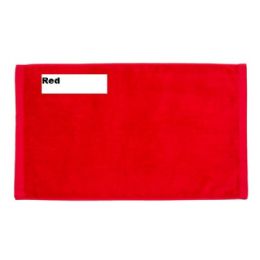 24 Pieces Terry Velour Hand Towels Size 16x27 In Red - Bath Towels