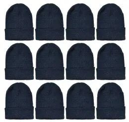 Yacht & Smith Unisex Black Adult Winter Beanies
