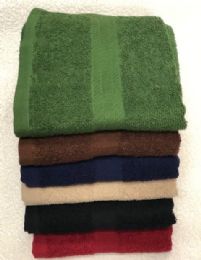 48 Pieces Monarch True Color Hand Towels Size 16 X 27 In Hunter Green - Beach Towels