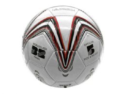 12 Bulk Size 5 Soccer Ball With Red And Black Star Design