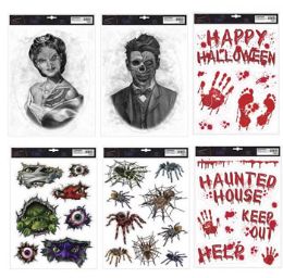 48 pieces Window Cling Halloween Horror - Halloween