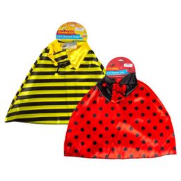 18 Wholesale Cape Hooded Satin Ladybug/bee W/antennas Kids/tcd