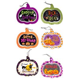 36 pieces Wall Plaque Pumpkin Dangle Mdf 6ast Designs 11.75x11in/hlwn Ht Mdf Comply Label - Wall Decor