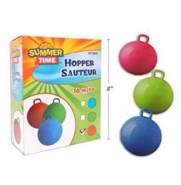 6 pieces Hopper 18in Inflatable Pvc 3ast Color/color Box - Summer Toys