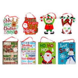 48 Wholesale Wall Plaque Christmas 8ast