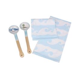 36 pieces Spoon&towel Set 2asst Water Edge - Home Accessories