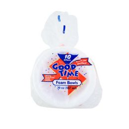 30 Wholesale Foam Bowl 8 Inch (30 Oz) 10 ct