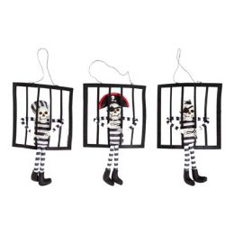 18 pieces Hanging Prison Bars Skeleton - Halloween