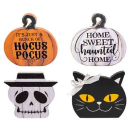 24 Wholesale Table Decor Halloween Mdf 6in